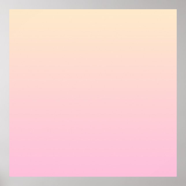 Poster Fundo de gradação rosa pálido e amarelo (Frente)