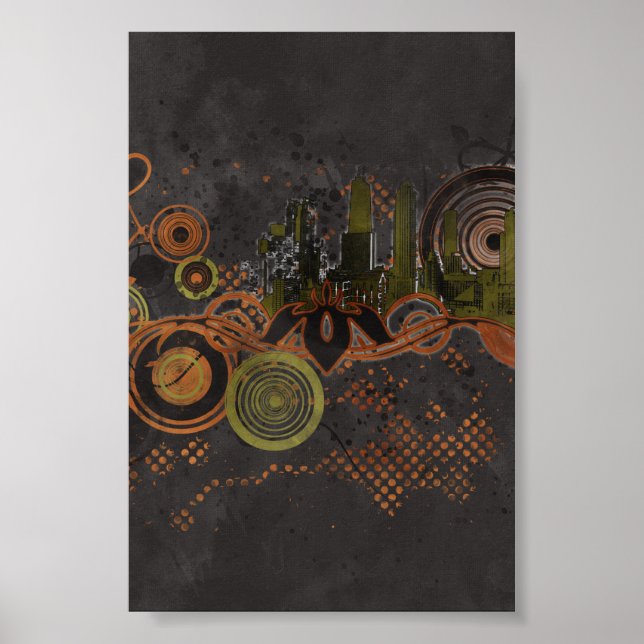 Poster Fundo de Grunge Urbano (Frente)