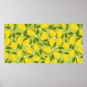 Poster Fundo de limões. Plano de fundo de sobreposição de