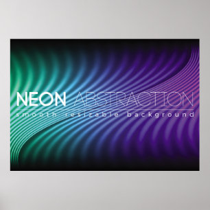 Poster Fundo de linhas neon brilhantes com estilo 80s1980