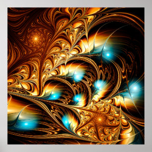 Poster fundo de luz do ouro artístico abstrato. Fine