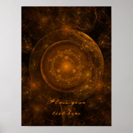 Póster Fundo de Mandala de Bronze 001