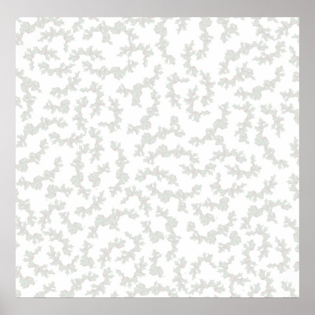 Póster Fundo de Natal Holly - Luz iluminada (Frente)