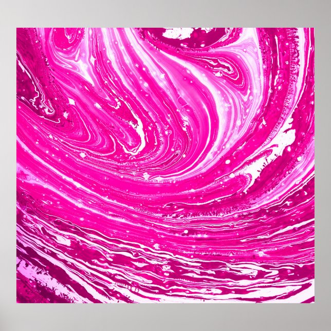 Poster Fundo de pintura rosa mista. (Frente)