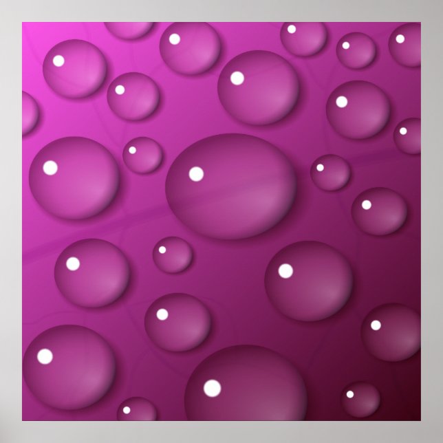 Póster Fundo de queda de água rosa (Frente)