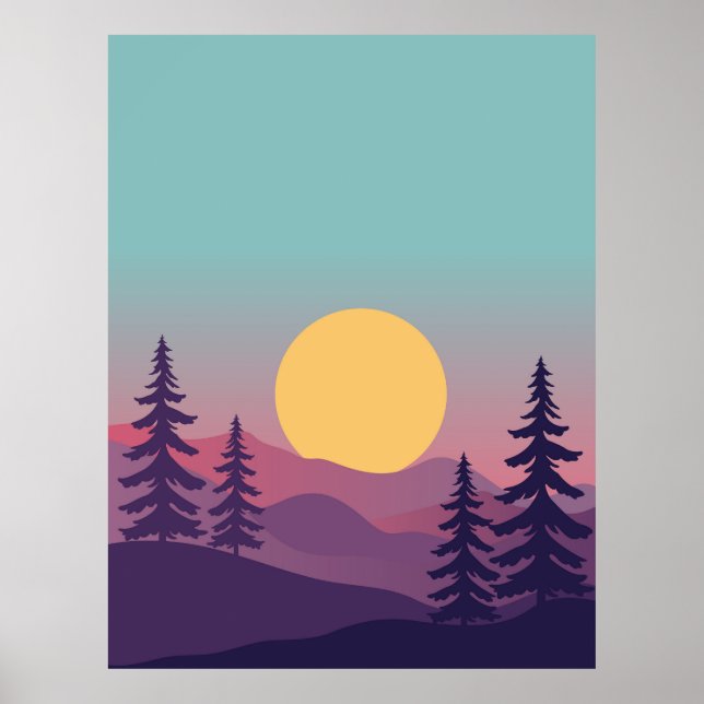 Poster Fundo de respingo de cor (Frente)