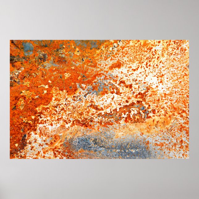 Poster Fundo de ressonância de zinco enferrujado (Frente)