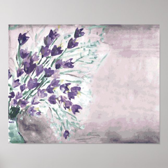 Póster Fundo de ressonância em aquarela com sinos (Frente)