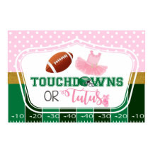 Fundo de Revelação de Gênero Touchdowns ou Tutus