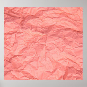 Poster Fundo de Textura de Papel Enrugado Rosa