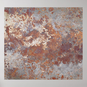 Poster Fundo de Textura Metálica Rusty
