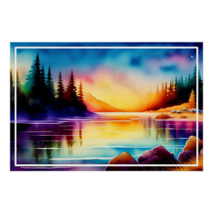 Póster Fundo De Verão Com Palmeiras-56790