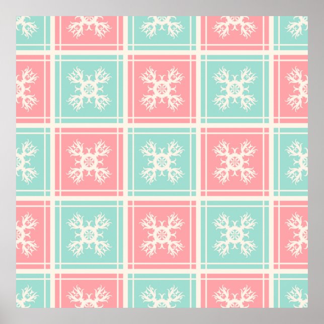 Poster Fundo decorativo com elementsabstra sem descontinu (Frente)