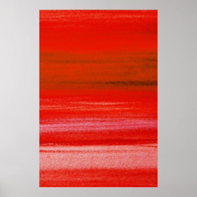 Poster Fundo do Abstrato de Aquarela Rosa-Rosa-Bordo-Verm (Frente)
