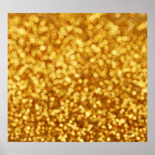 Poster Fundo do Abstrato de ouro com Luz do  (Frente)