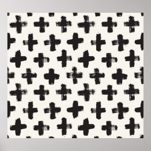 Poster Fundo do Abstrato de Vintage com Traços de Pincel