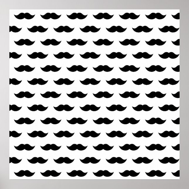 Póster Fundo do bigode preto (Frente)