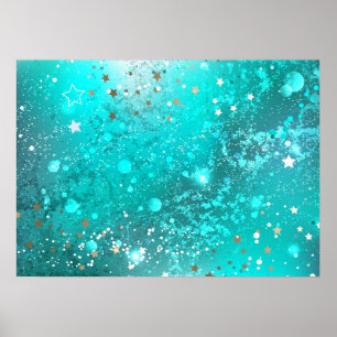 Poster Fundo do Mint Turquoise Foil