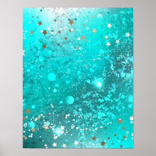 Poster Fundo do Mint Turquoise Foil