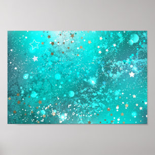 Poster Fundo do Mint Turquoise Foil