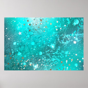 Poster Fundo do Mint Turquoise Foil