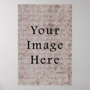 Póster Fundo do Papel de Pergaminho do Texto em Francês 