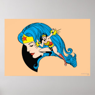 Poster Fundo do Perfil da Mulher Maravilha