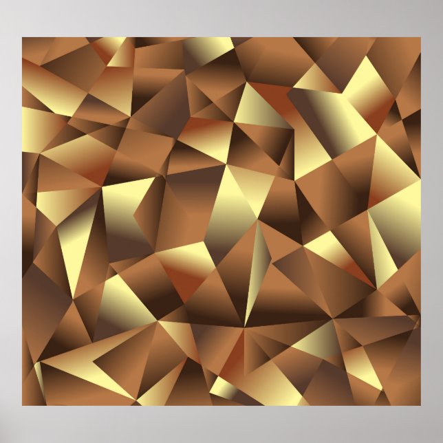 Poster Fundo do polígono: arte texturizada por Abstrato (Frente)