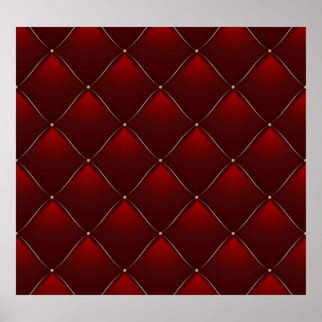 Poster Fundo do Thread Dourado Vermelho Incluso (Frente)