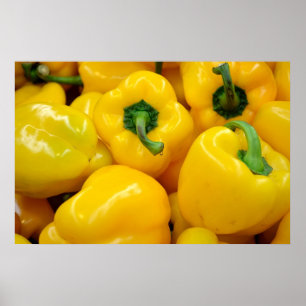 Poster Fundo dos Peppers Amarelos