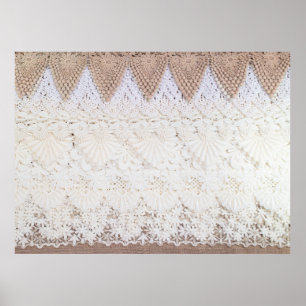 Poster Fundo e textura do pano de rendas