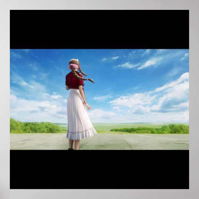 Poster Fundo FFVII Aerith (Frente)
