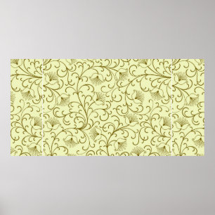 Poster Fundo floral. Linda ilustração de safra.