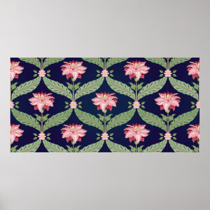 Poster Fundo floral sem costura. Flor fantasma