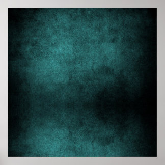 Poster Fundo Grunge Escuro - Teal