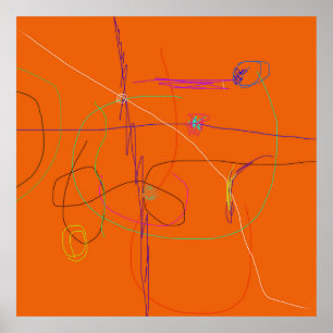 Poster Fundo Laranja Vivo