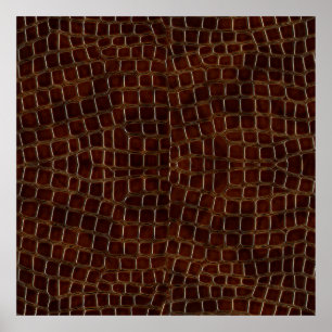 Poster Fundo natural do crocodilo castanho lacrado