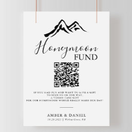 Poster Fundo para Casamento de Montanha Branca Negra