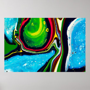 Poster fundo pintado à mão de abstrato, acrílico líquido