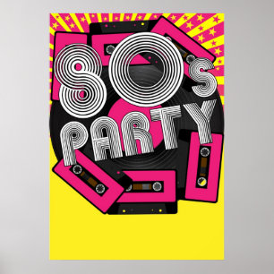Poster Fundo retro do partido