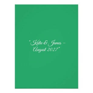 Póster Fundo Verde de Casa - Design de Casamento