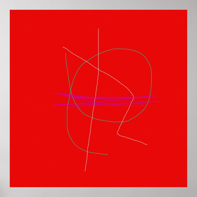 Poster Fundo Vermelho Simples Negrito (Frente)