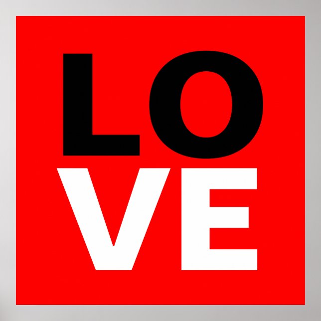 Poster Fundo Vermelho Único Amor Romance (Frente)