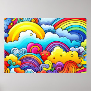 Poster Fundos de arco-íris GRANDES