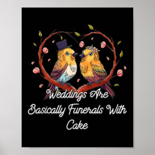 Poster Funerais Com Piada De Casamento De Bolo E Grama Pu