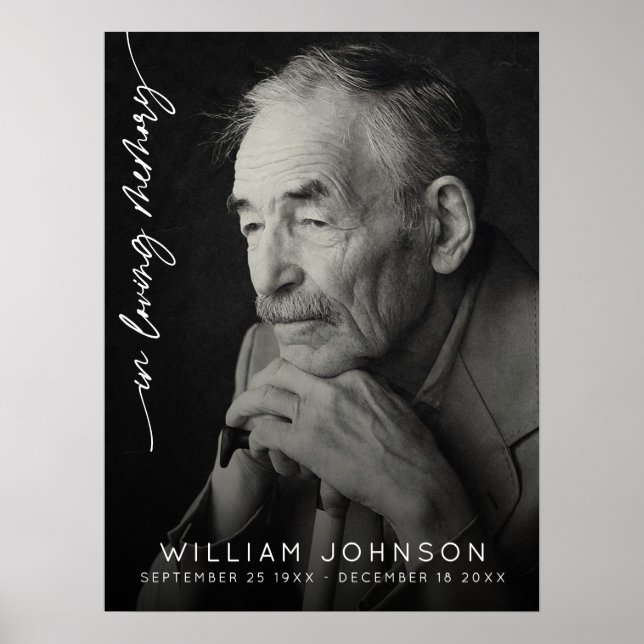 Poster Funeral de Foto de Memória de Amor (Frente)