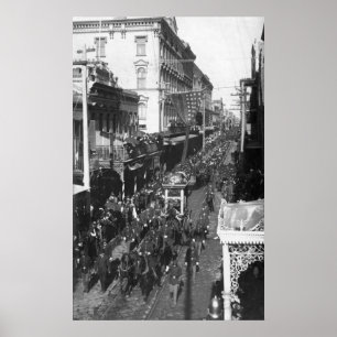 Póster Funeral de Jefferson Davis em Nova Orleães: 1908
