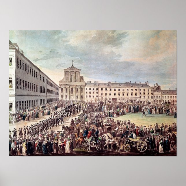 Poster Funeral de Ludwig van Beethoven em Viena (Frente)