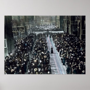 Póster Funeral do RMS e cerimonia comemorativa titânicos