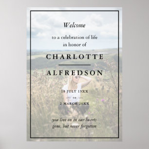 Poster Funeral Elegante Chic Memorial Foto